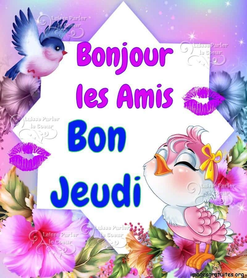 ᐅ bon jeudi bisous - Jeudi images gratuites