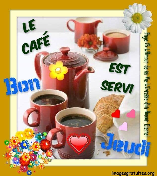 ᐅ bon jeudi café - Jeudi images gratuites