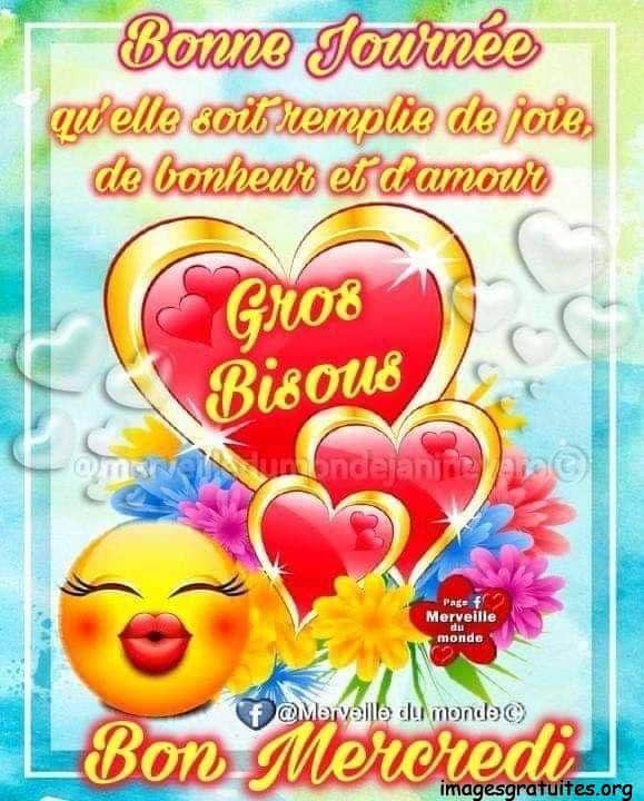 ᐅ bon mercredi bisous - bon mercredi bisous images gratuites