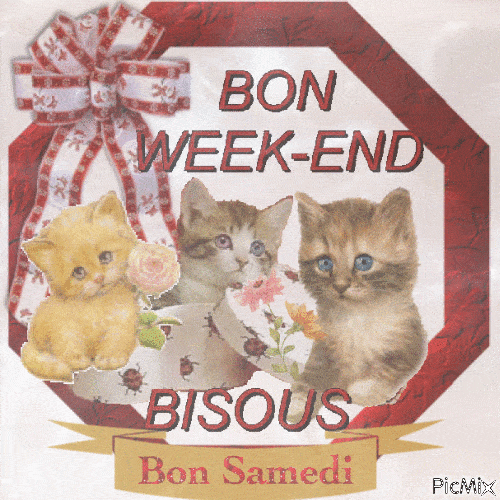 ᐅ gifs bon week end bisous - Bon week-end images gratuites