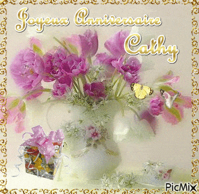 ᐅ image bon anniversaire fleurs - Anniversaire images gratuites
